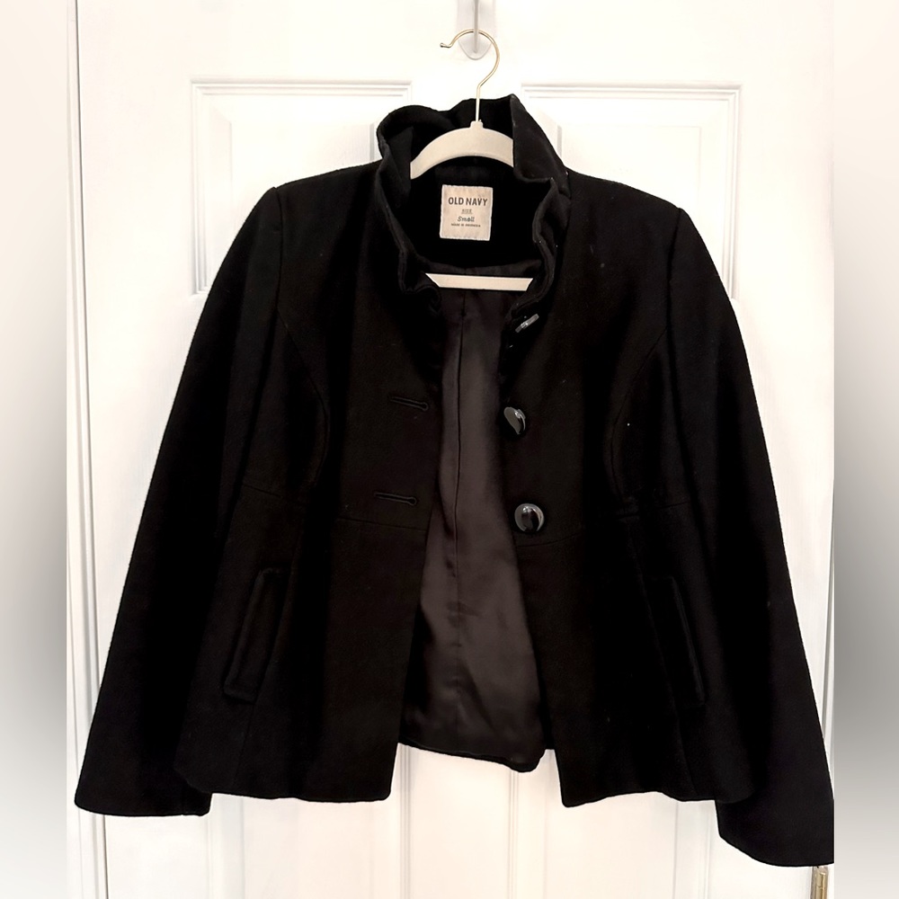 Old Navy Ruffle Neck Short Peacoat